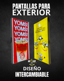 PANTALLA DE LUZ PARA PROMOCIONES INTERCAMBIABLE USO EN EXTERIORES