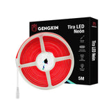 Rollo 5 Metros Neón Flex Rojo Marca Gengxin 6mm x 12mm