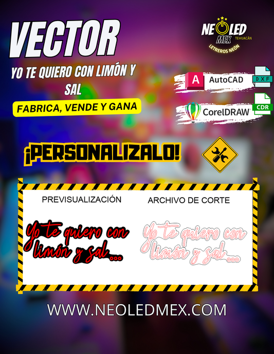 VECTOR YO TE QUIERO CON LIMON Y SAL