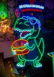 LETRERO NEON DINO BURGUER