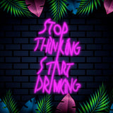 LETRERO NEÓN STOP THINKING